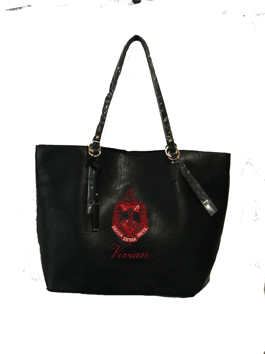 Delta Sigma Theta DST Oversized Tote and Crossbody Set 