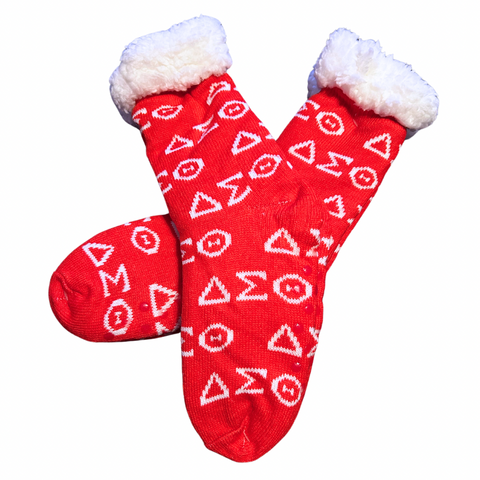 Delta Sigma Theta DST Sherpa Slipper Socks