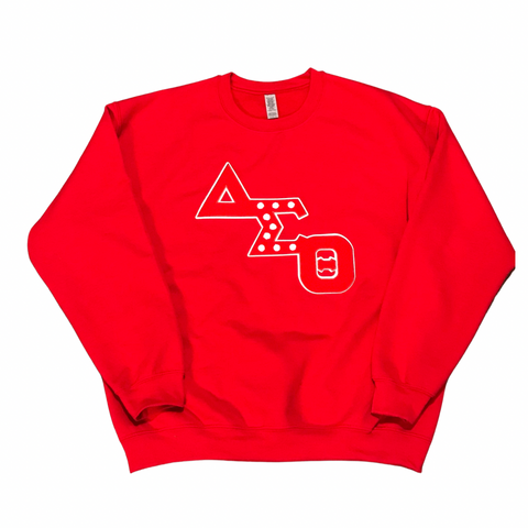 Delta Sigma Theta DST Vintage Symbols and Pearls Chenille Sweatshirt